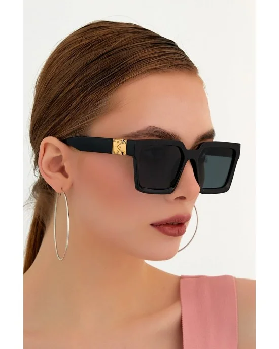 StyleTurk, Gold Black Sunglasses for Women, Stylish